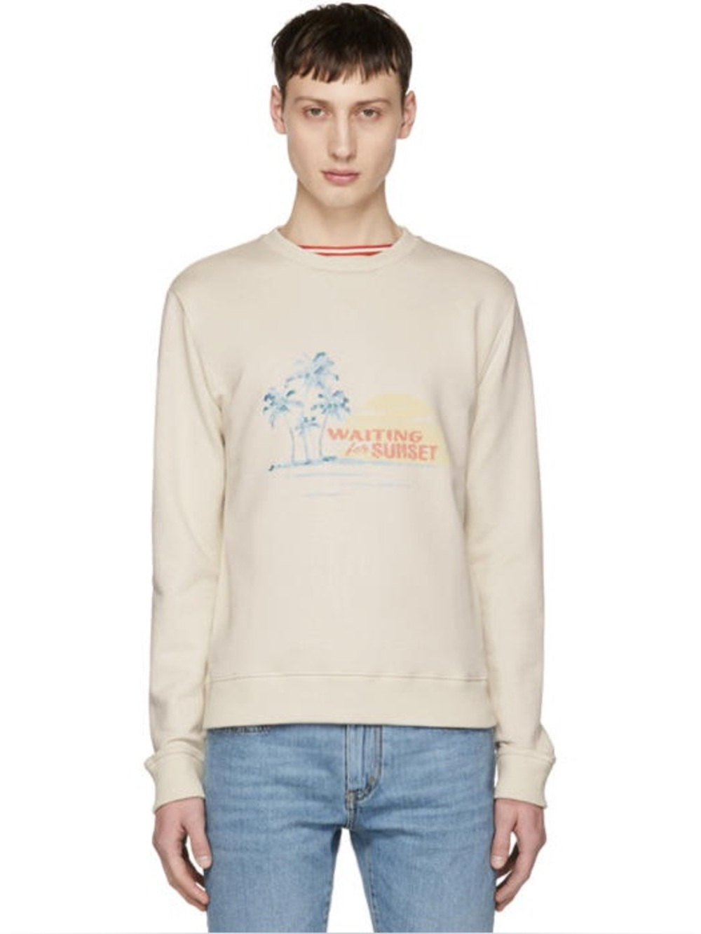 SAINT LAURENT sweatshirt waiting for sunsets crewneck Medium